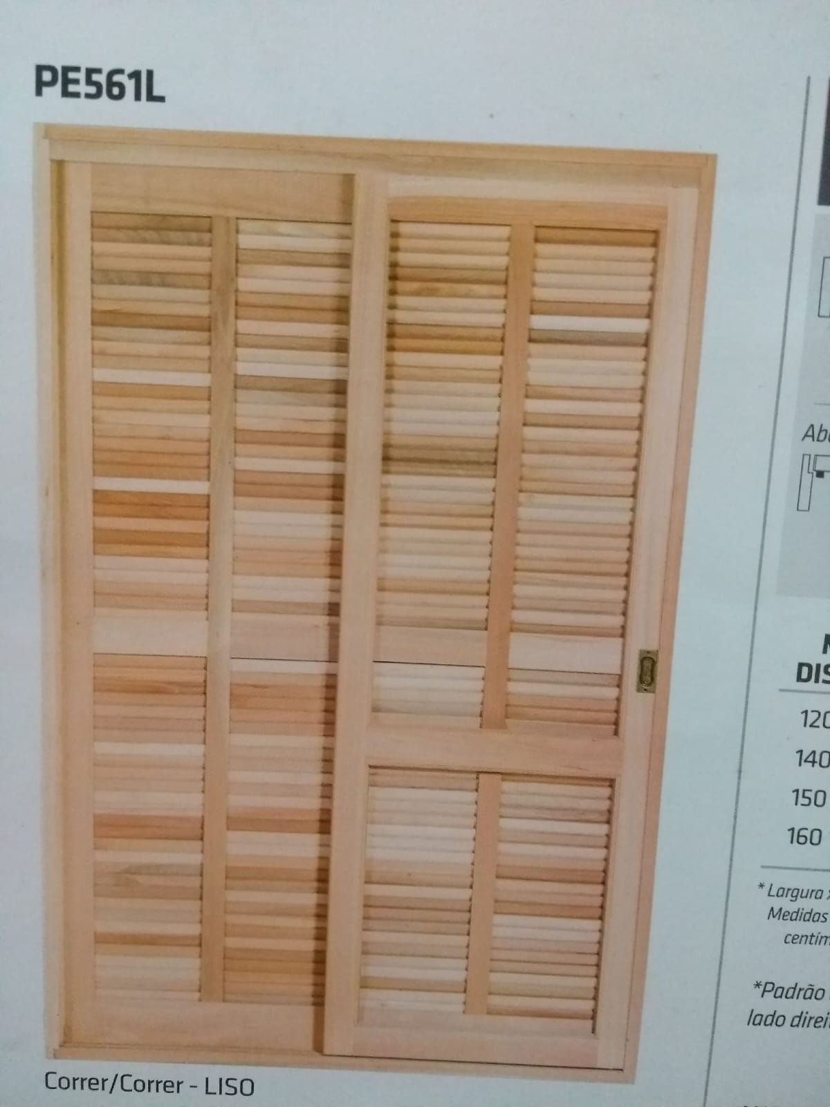 Janela de correr veneziana