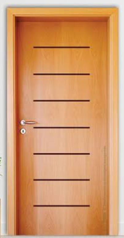 Porta com frisos verticais modernos