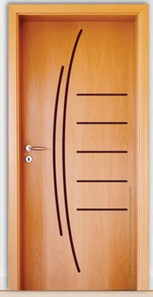 Porta decorativa com curvas elegantes