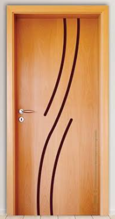 Porta com design ondulado